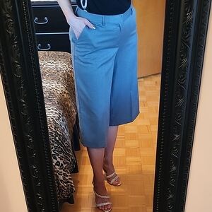 NEW Banana Republic Gray Cropped Culotte Pants, Pockets Front & Back! 10